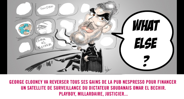 Caricature de Georges Clooney