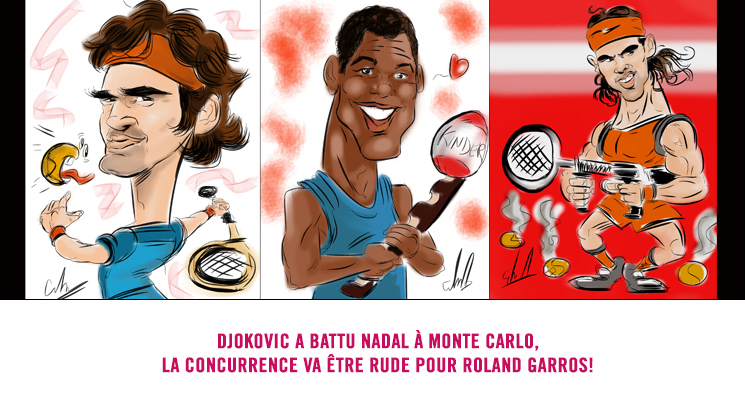 Caricatures de Djokovic et Nadal