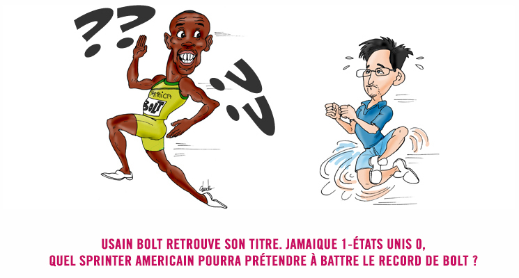 Caricature de Usain Bolt